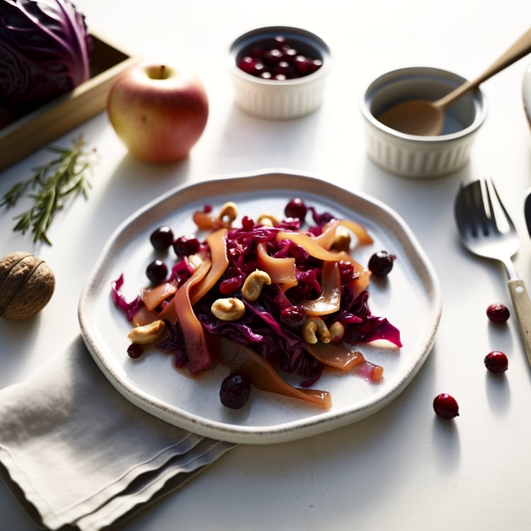 Apple Cider-Braised Red Cabbage with Chestnuts and Cranberries (45-Minute Thanksgiving Side)