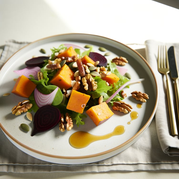 Autumn Harvest Salad with Maple Dressing