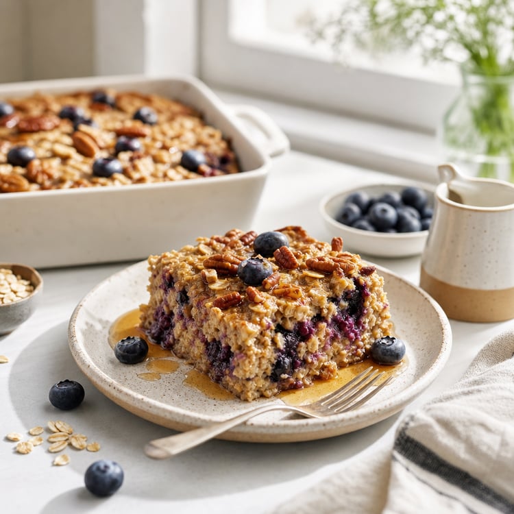Baked Blueberry Oatmeal (Make-Ahead, 40-Minute)
