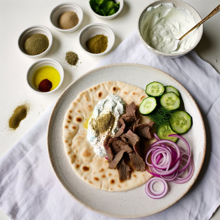 Beef Gyros with Tzatziki