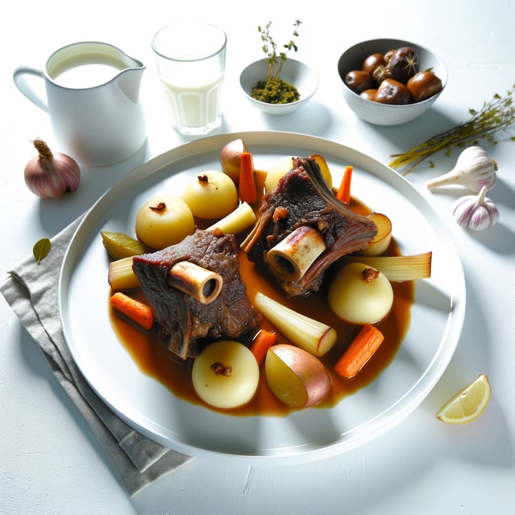 Cider-Braised Short Ribs with Roasted Chestnuts