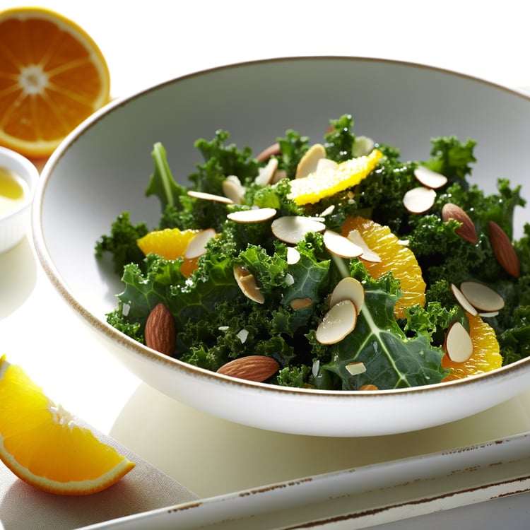 Citrus Kale Salad with Roasted Almonds