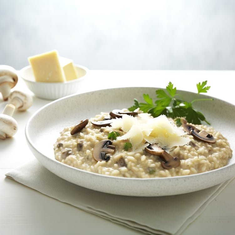 Creamy Mushroom Risotto with Parmesan