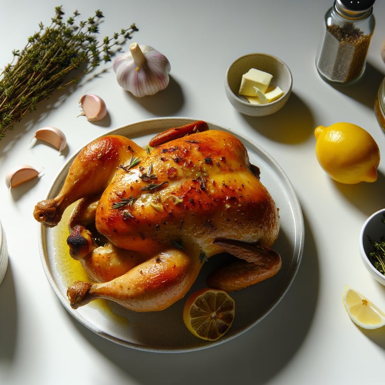 Garlic Herb Butter Roasted Chicken