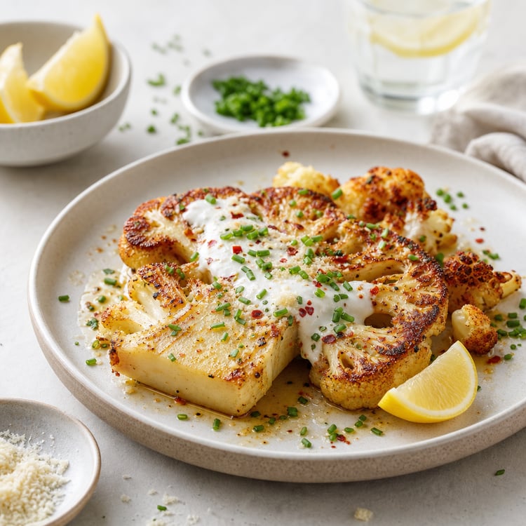 Garlic-Parmesan Roasted Cauliflower Steaks