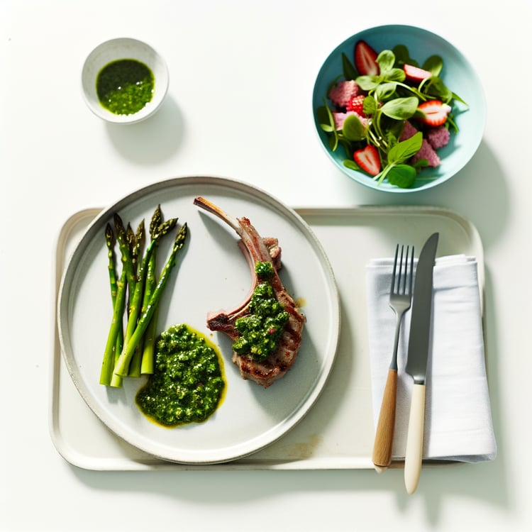 Grilled Lamb Chops with Spring Herb Chimichurri (Memorial Day Grill, 30 Minutes)