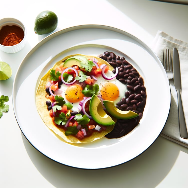 Huevos Rancheros with Black Beans and Fresh Salsa (30-Minute)