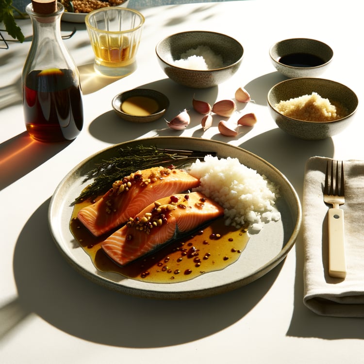 Maple Dijon Glazed Salmon