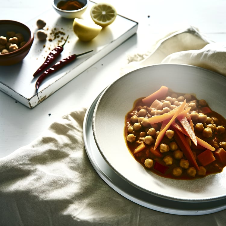 Moroccan Chickpea and Carrot Tagine