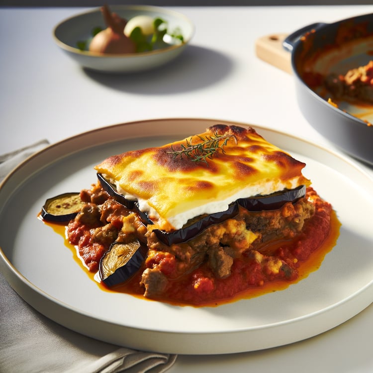 Moussaka (Baked Eggplant and Lamb Casserole)