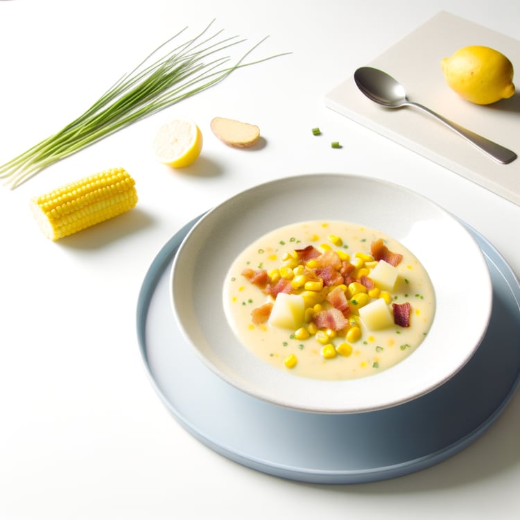 New England Corn Chowder with Bacon and Potatoes