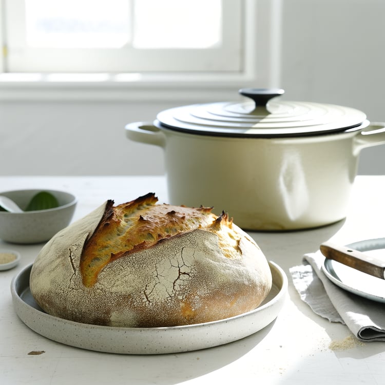 No-Knead Artisan Bread (Overnight Ferment)
