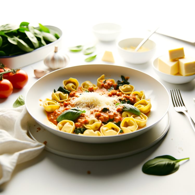 One-Pan Creamy Tomato Basil Tortellini (30-Minute Vegetarian Dinner)