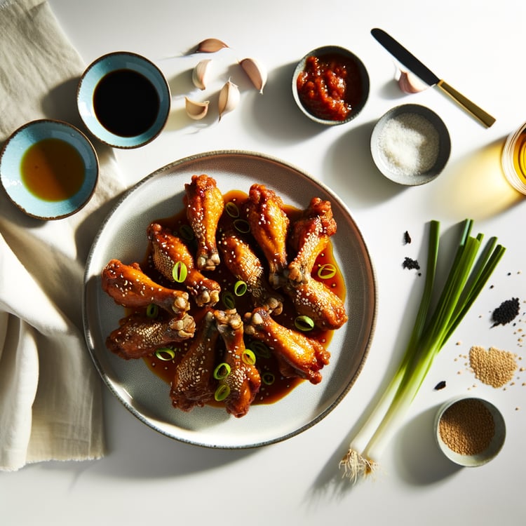 Oven-Baked Korean-Style Chicken Wings with Gochujang Honey Glaze (45-Minute)