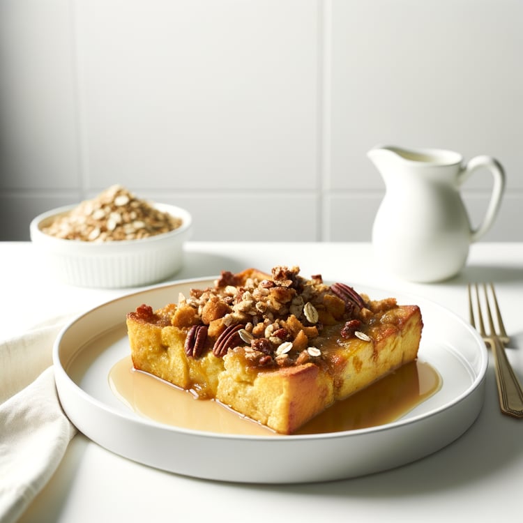 Overnight French Toast Casserole with Maple-Bourbon Soak (Bake 45 min)