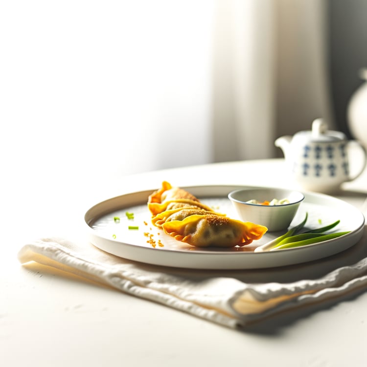 Pan-Fried Chicken Potstickers with Ginger-Soy Dipping Sauce (30-Minute)