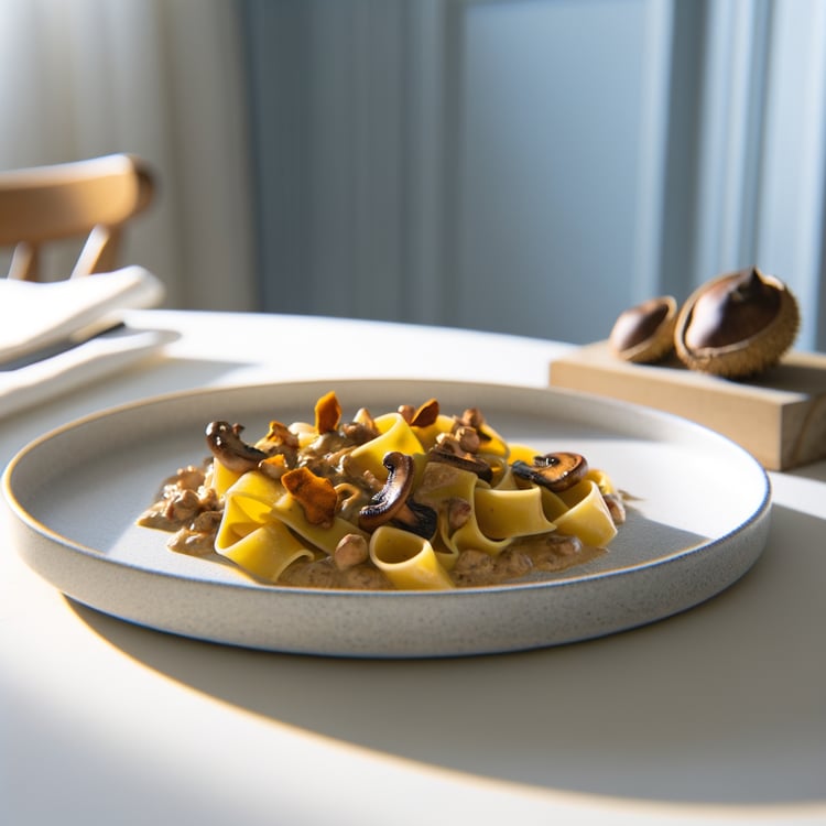 Pappardelle with Wild Mushroom and Chestnut Ragù