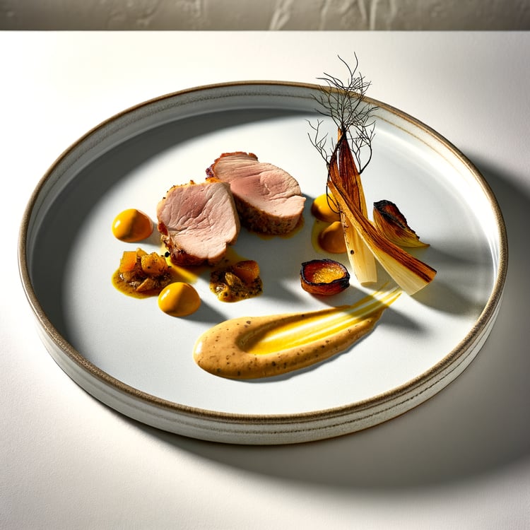 Pork Tenderloin with Mustard-Date Pan Sauce and Roasted Fennel (45-Minute Roast)