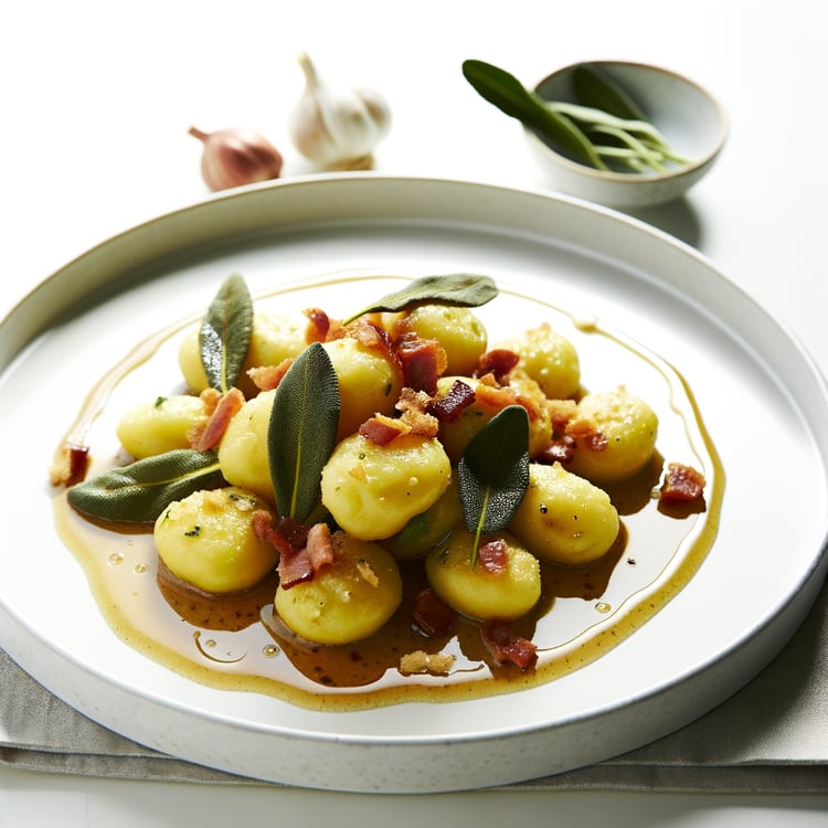Potato Gnocchi with Sage Brown Butter and Crispy Pancetta