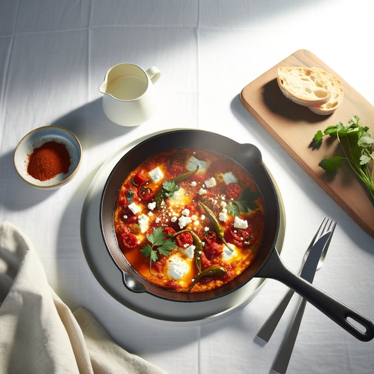 Shakshuka with Feta and Harissa