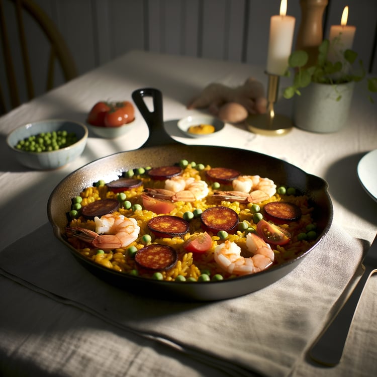 Shrimp and Chorizo Paella-Style Skillet