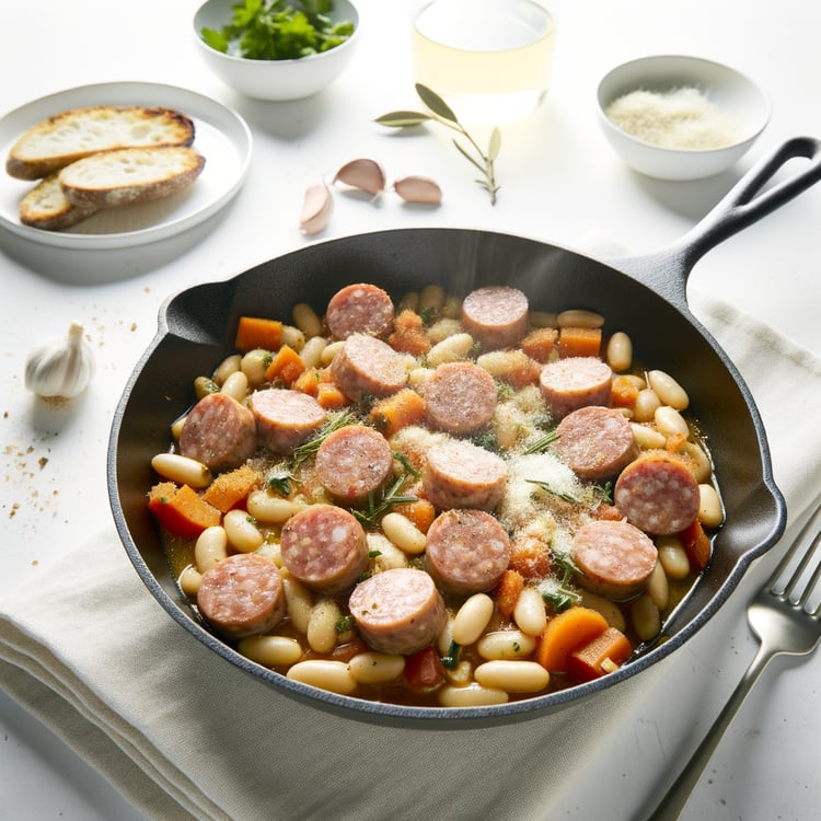Skillet Sausage and White Bean Cassoulet (One-Pan, 45-Minute)