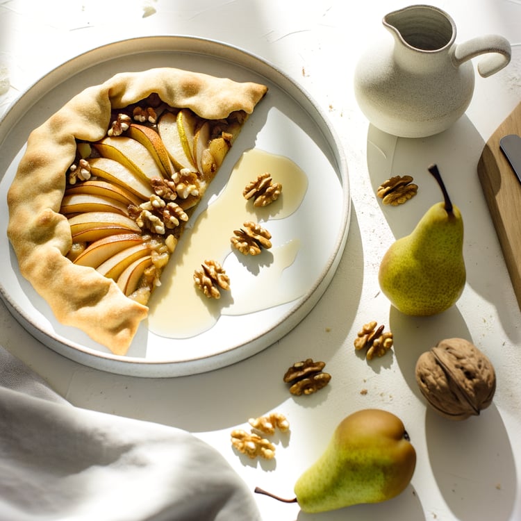 Spiced Pear and Walnut Galette