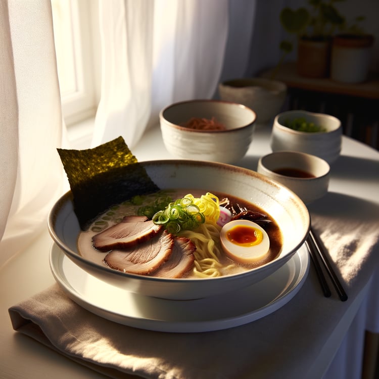 Tonkotsu Pork Ramen (Slow-Simmered Bone Broth, 6 hours)