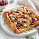 Cranberry Pear Puff Pastry Tart with Rosemary Honey