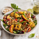 Grilled Peach, Corn and Halloumi Salad with Basil-Lime Vinaigrette (30-Minute, Vegetarian)