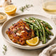 Honey-Mustard Chicken Thighs with Roasted Garlic Green Beans